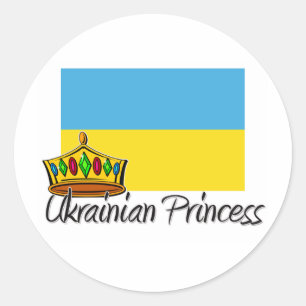 Ukrainische Prinzessin Runder Aufkleber