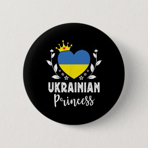 Ukrainische Prinzessin Ukraine-Flagge Stolze ukrai Button