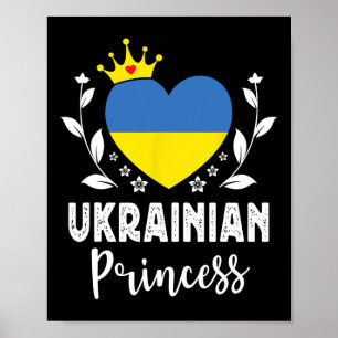 Ukrainische Prinzessin Ukraine-Flagge Stolze ukrai Poster