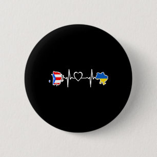 Ukrainische Puerto Rico-Flagge - Ukraine Puerto Ri Button