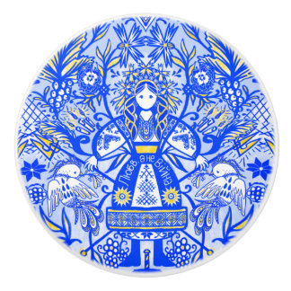 Ukrainische Puppe Keramikknauf