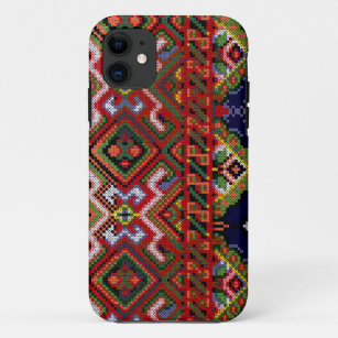 Ukrainische Querstich-Stickerei iPhone 5 iPhone 11 Hülle