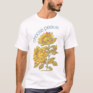 Ukrainische Sonnenblume Kunst wählen Frieden für u T-Shirt