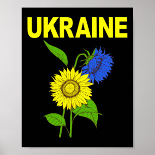 Ukrainische Sonnenblumen Traditionelles Symbol der Poster