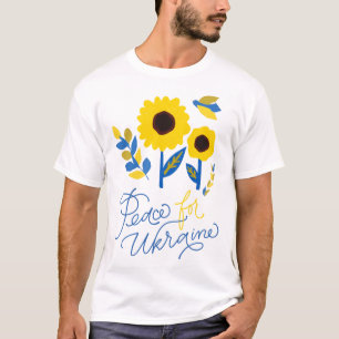Ukrainische Sonnenblumenkunst Frieden für die Ukra T-Shirt