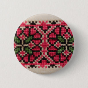 Ukrainische Stickerei Button