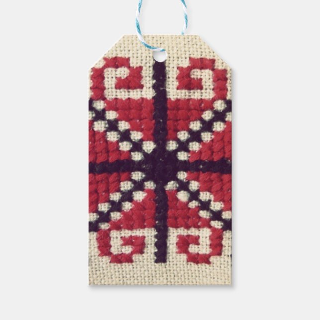 Ukrainische Stickerei Geschenkanhänger (Vorderseite)
