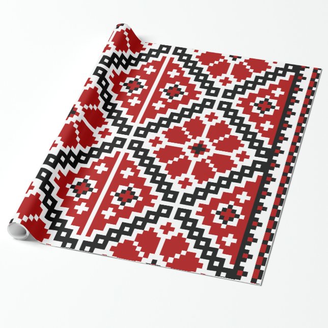 Ukrainische Stickerei Geschenkpapier (Ungerollt)