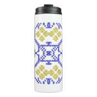 Ukrainische Stickerei in den Farben der Ukraine