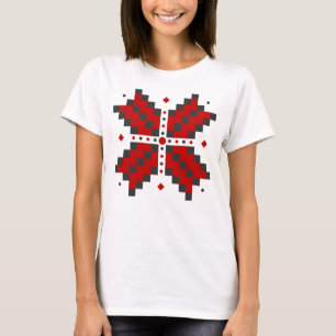 Ukrainische Stickerei, rot und schwarz T-Shirt