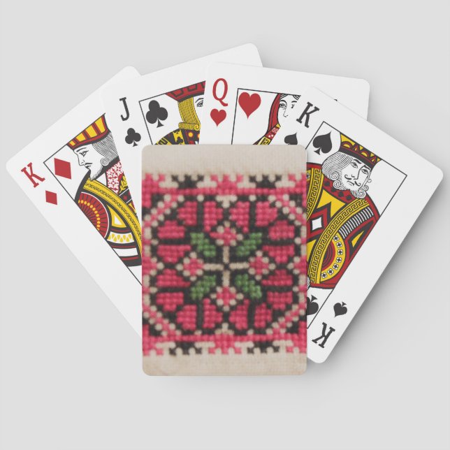 Ukrainische Stickerei Spielkarten (Rückseite)