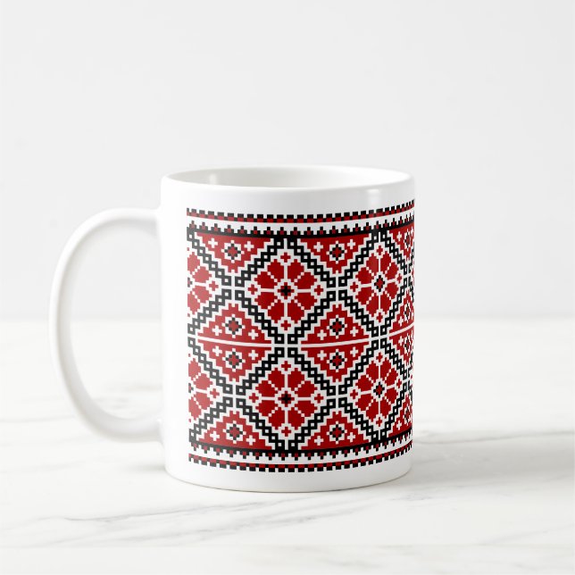 Ukrainische Stickerei (vyshyvanka) Tasse (Links)