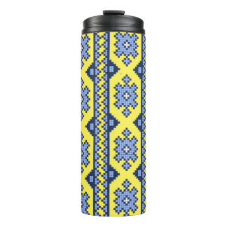 ukrainische Stickereiverzierungen Thermosbecher
