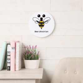 Ukrainische süße minimalistische Bienen-Wanduhr Große Wanduhr