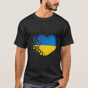 Ukrainische Symbole Ukrainische Flagge Herz Liebe T-Shirt
