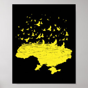 Ukrainische Symbole Ukrainische Ukraine Karte Frei Poster
