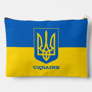 ukrainische Tasche, Tryzub, ukrainische Flagge Zubehörtasche