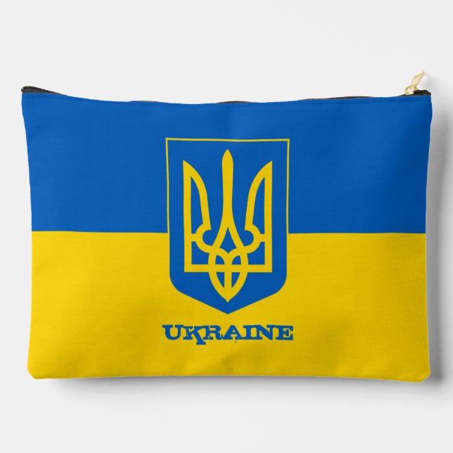 ukrainische Tasche, Tryzub, ukrainische Flagge Zubehörtasche (Rückseite)
