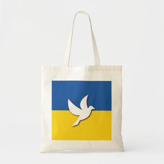 ukrainische Taubenflagge Tragetasche (Vorne)