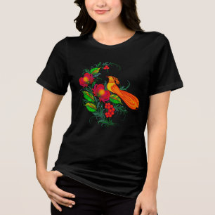 Ukrainische traditionelle Petrikivka-Kunst Tri-Ble Tri-Blend Shirt