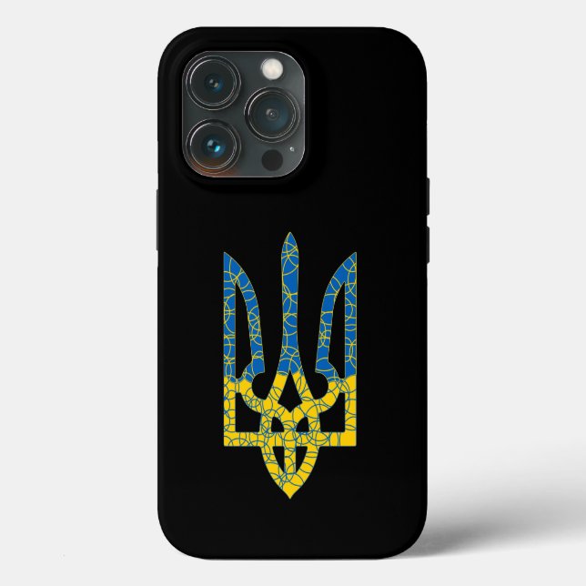 Ukrainische trident texturierte Flagge der Ukraine Case-Mate iPhone Hülle (Rückseite)