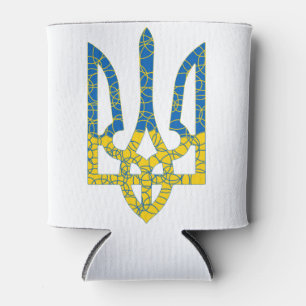 Ukrainische trident texturierte Flagge der Ukraine Dosenkühler