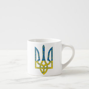 Ukrainische trident texturierte Flagge der Ukraine Espressotasse