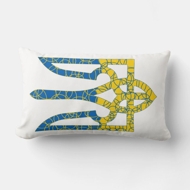 Ukrainische trident texturierte Flagge der Ukraine Lendenkissen (Vorderseite)