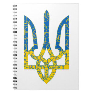 Ukrainische trident texturierte Flagge der Ukraine Notizblock
