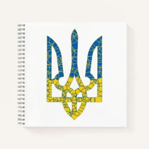 Ukrainische trident texturierte Flagge der Ukraine Notizbuch