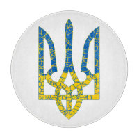 Ukrainische trident texturierte Flagge der Ukraine