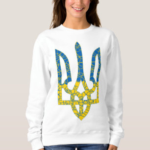 Ukrainische trident texturierte Flagge der Ukraine Sweatshirt