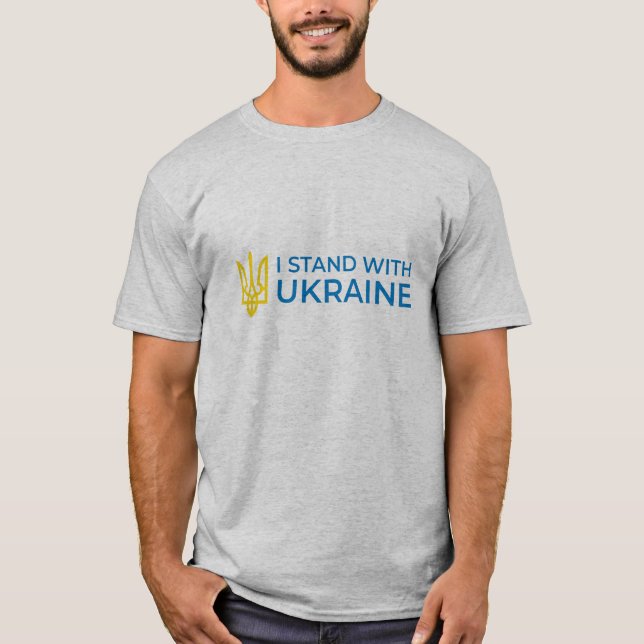 Ukrainische Tryzub (Trident) Ich stehe mit der Ukr T-Shirt (Vorderseite)