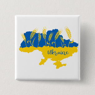 Ukrainische Typografie und Weizenohr auf ukrainisc Button