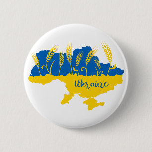 Ukrainische Typografie und Weizenohr auf ukrainisc Button