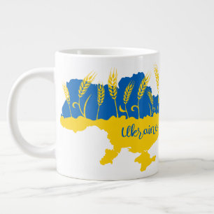 Ukrainische Typografie und Weizenohr auf ukrainisc Jumbo-Tasse