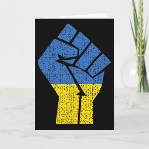 Ukrainische Ukraine-Flagge für Männer Frauen Kinde Karte
