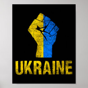 Ukrainische Ukraine-Flagge Vintage-Ukraine-Flagge Poster