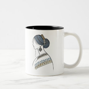Ukrainische Volkskunst Zwei-Tonen-Tasse Elegante Zweifarbige Tasse