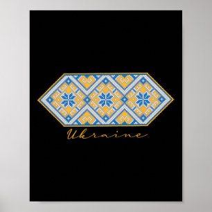 Ukrainische Vyshyvanka Traditionelles Ornament der Poster