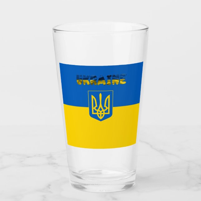 Ukrainische Wappen Glas (Vorderseite)