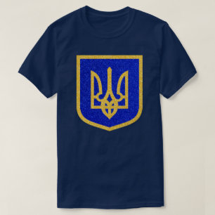 Ukrainische Wappen Glitzer T - Shirt