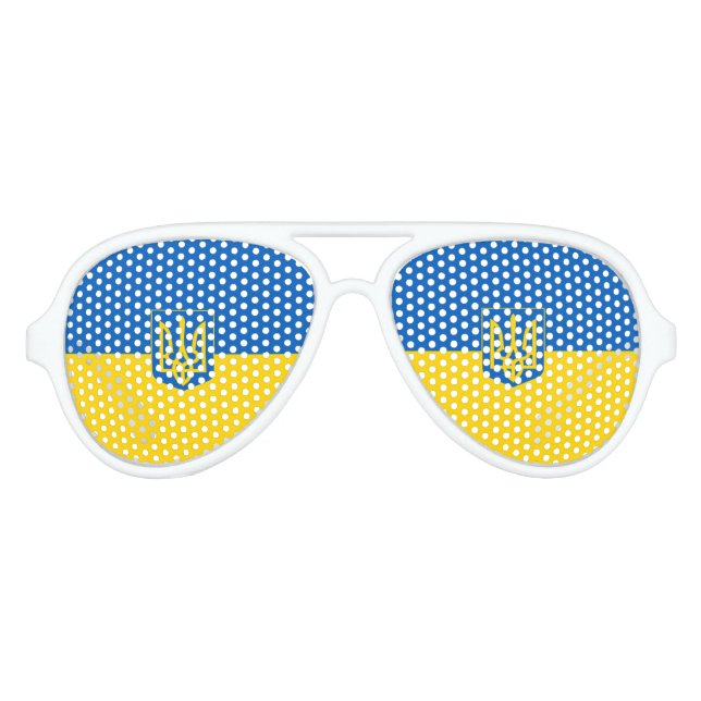Ukrainische Wappen Partybrille (Vorderseite)