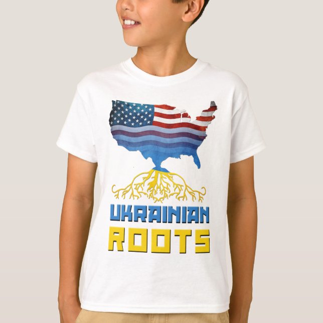 Ukrainische Wurzeln T-Shirt (Vorderseite)