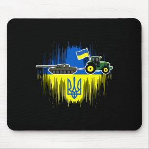 Ukrainischer Bauer stiehlt Panzer Ukraine-Flagge T Mousepad