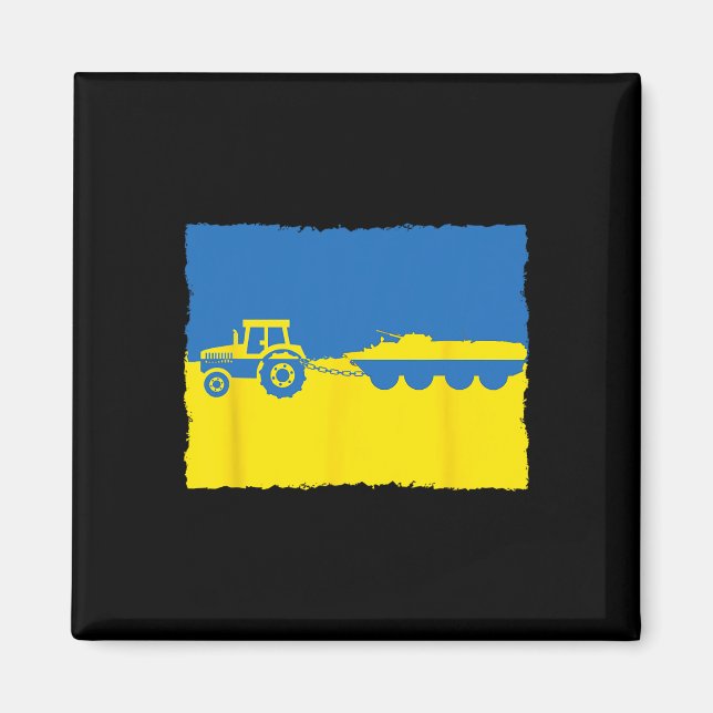 Ukrainischer Bauer stiehlt russischem Panzer mit T Magnet (Vorne)