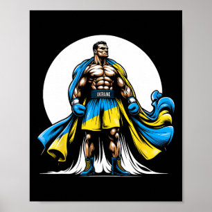 Ukrainischer Boxer Patriotischer Boxkämpfer Ukrain Poster