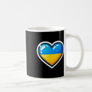 Ukrainischer Bynner Fan Ukraine-Flagge Süßes Herz  Kaffeetasse