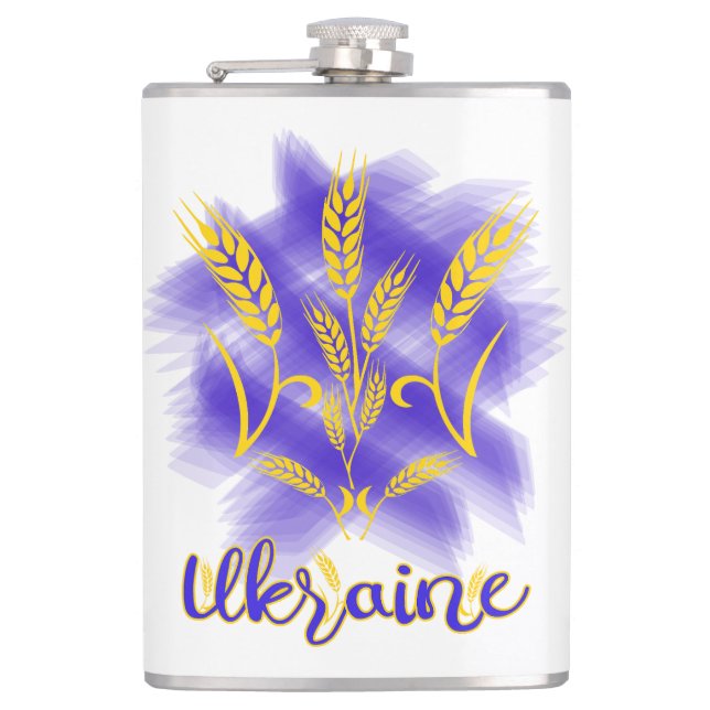 Ukrainischer Dreier aus Weizenohr Flachmann (Vorderseite)