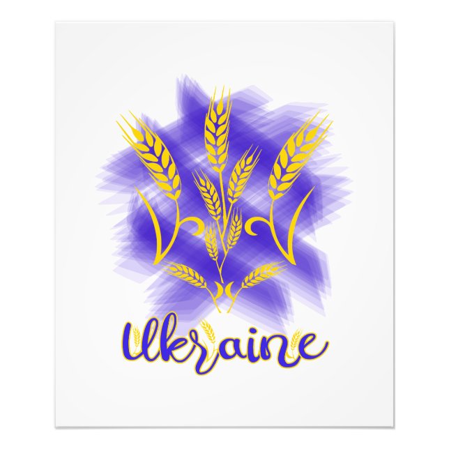 Ukrainischer Dreier aus Weizenohr Fotodruck (Vorne)